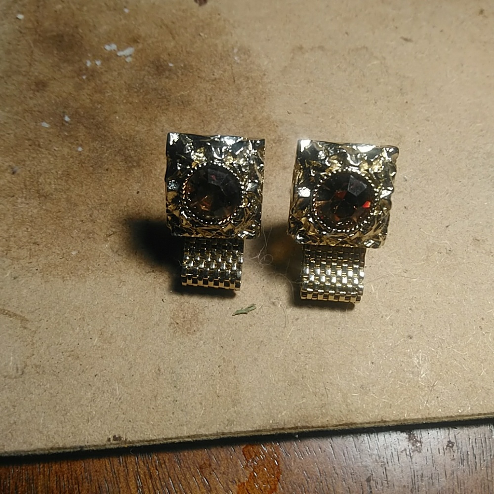 Swank gold plated men's cuff links